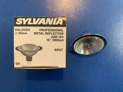 Halogenlampe Sylvania Reflektor SPOT 48  20W 12V G4 10° Silber  SP DIMMBAR !!!