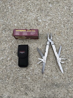 Leatherman USA Super Tool Vtg 1996 NOS w/ Nylon Sheath in Stainless Steel
