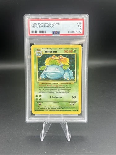 1999 Pokemon Game Venusaur - Holo #15 PSA 5