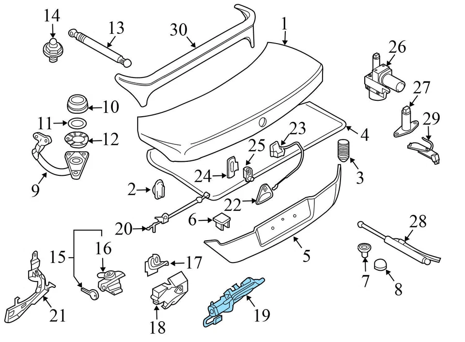 2006-2008 BMW 750LI - блок привода крышки багажника / мотор 7014872 - Изображение 4 из 4