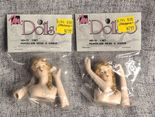 Mangelsens Dolls Porcelain Head  Hands 161-77 50mm Vtg 1994 Victorian Angels