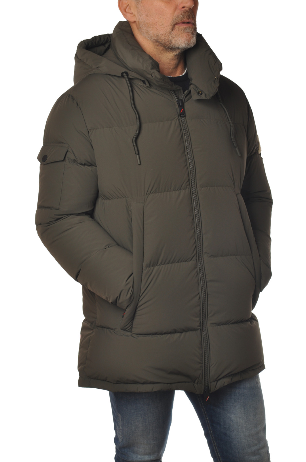 Piumino da Uomo с надписью Taglia M-XL зеленого цвета