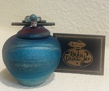 Jeremy Diller Mini Raku Pot Dream Jar Signed ...