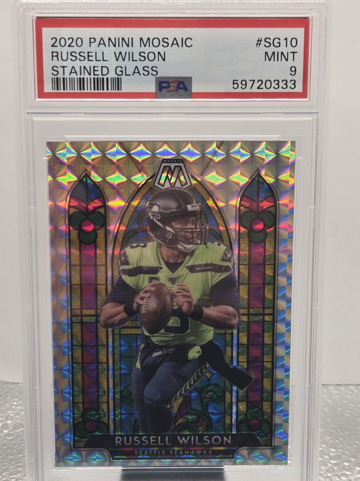 2020 Panini Mosaic - Stained Glass Russell Wilson #SG10