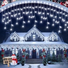 106 FT Christmas Lights Outdoor, 972 LED Waterproof outside Christmas Lights Plu