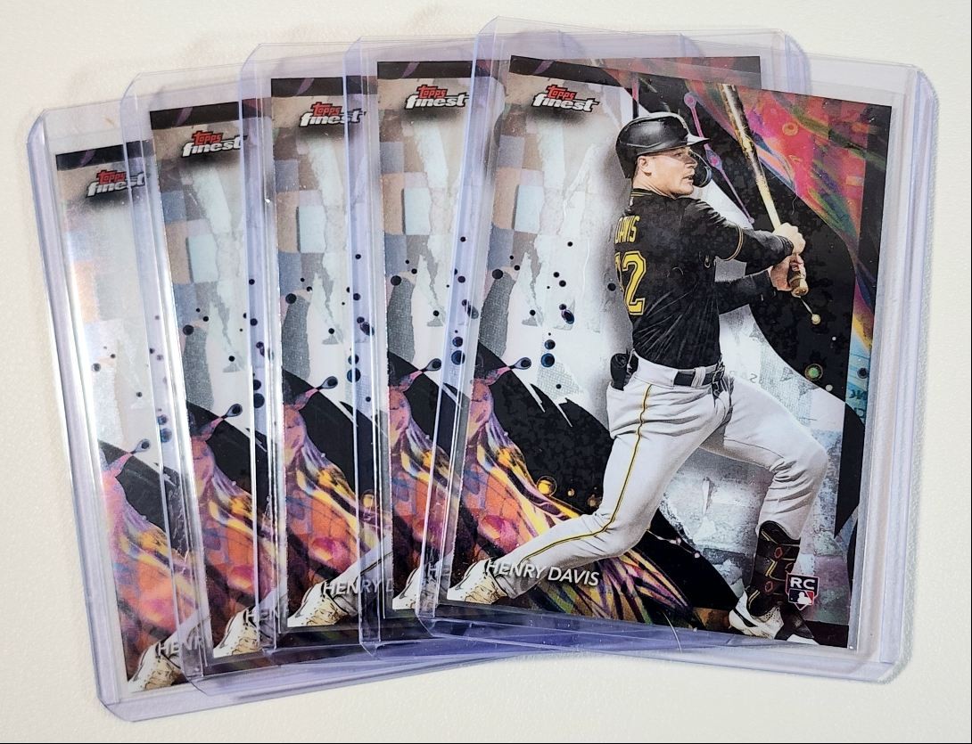 [5] HENRY DAVIS 2024 TOPPS FINEST UNCOMMON ROOKIE PIRATES #163 RC Q3917