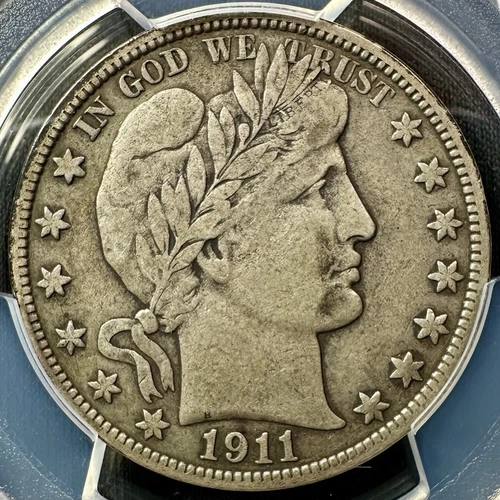 1911-S Barber Half Dollar - PCGS VF25 - Great Patina, Original Surfaces