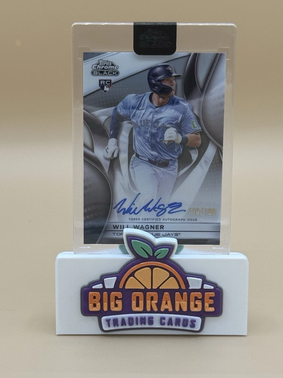 2025 Topps Chrome Black - Autographs Will Wagner #CBA-WW Refractor /199 (AU, RC)