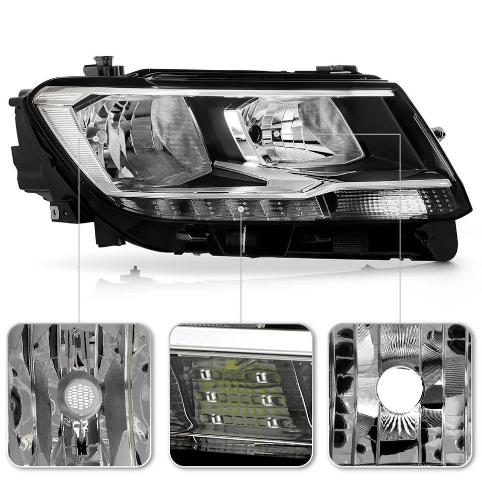 For 2018-2021 Volkswagen Tiguan Halogen w/LED DRL Headlight Passenger Side Foto 4 de 4