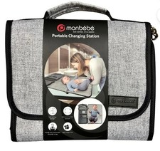 MONBEBE Portable Baby Changing Station Grey 25" X 15" Fold and Go