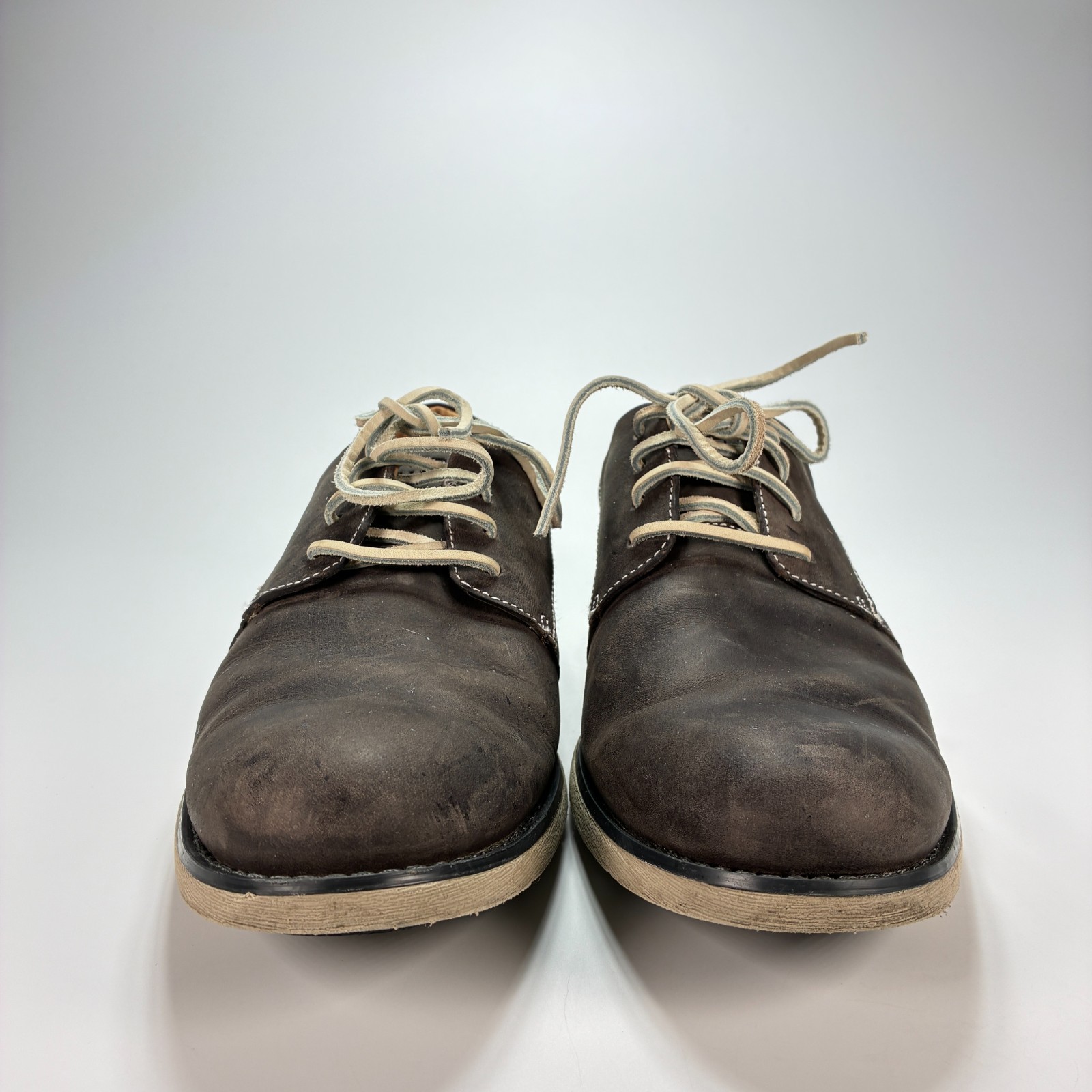 SAOLA Scarpe Oxford Sperry Top Sider Marrone Scamosciato Casual Stringate Uomo Taglia 10 M