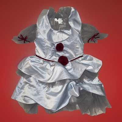 IT Pennywise Clown Halloween Dress - Costume Sz 120cm (5T)