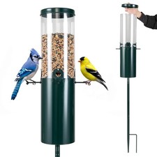 10 LBS Large Capacity Squirrel Proof Bird Feeder w/ Pole Mount and Baffle