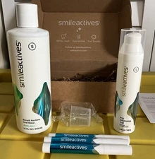 Smileactives Pro Teeth Whitening 3.8 oz Gel / 3x Whitening Pen / 16fl Oral Rinse