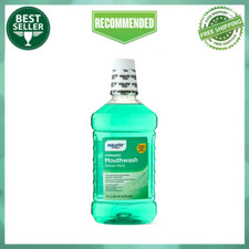 Equate Green Mint Antiseptic Mouthwash for Bad Breath  Plaque Oral Care, 1.5L