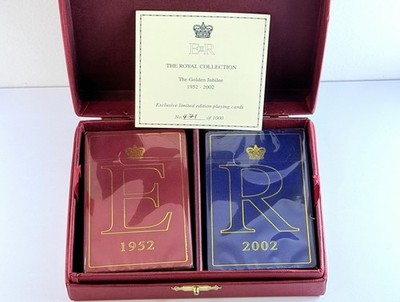 Royal Collection Golden Jubilee 1952-2002 Playing Card Set W/ Box And Certificat