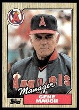 1987 Topps Gene Mauch California Angels #518