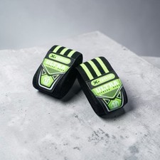 Premium Weight Lifting Knee Wraps - Fitness Training Green/Black