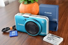     Excellent 5 Canon PowerShot SX230 HS Blue Compact Digital Camera From Japan