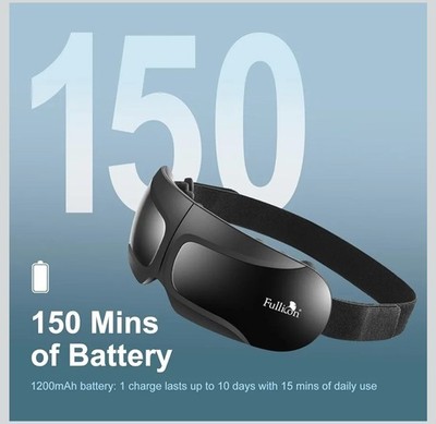 Fullicon Eye Massager with Heat & Vibration, Ultra Light Migraine Relief