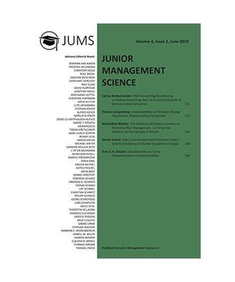 Junior Management Science, Volume 4, Issue 2, June 2019, Junior Management Scien
