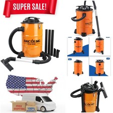 5.3-Gallon Ash Vacuum with 1200W Power  Double Filtration for Fireplaces