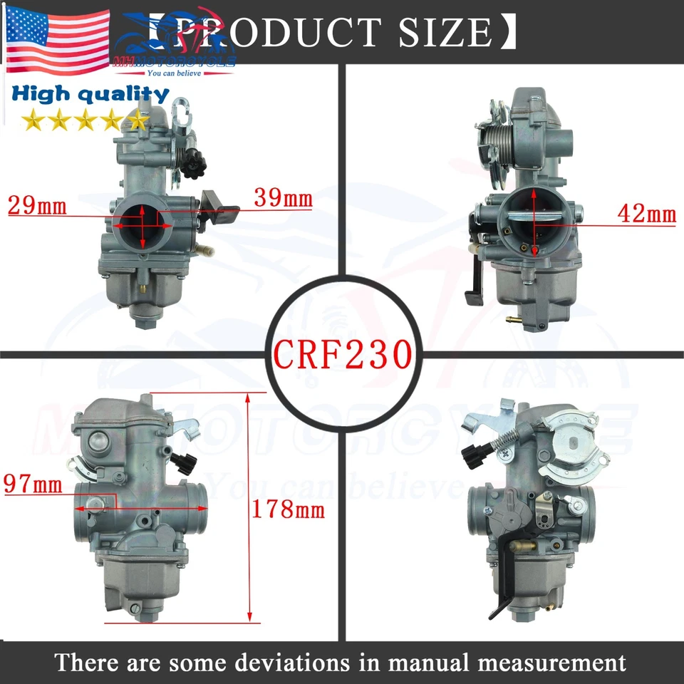 Carburetor For 2003-2009 Honda CRF230F CRF 230F ATV Carb 16100-KPS-902 Foto 2 de 4