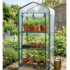 Folien Gewächshaus klein Balkon Anzuchthaus Winterfest Stabil Pflanzenzelt Beet
