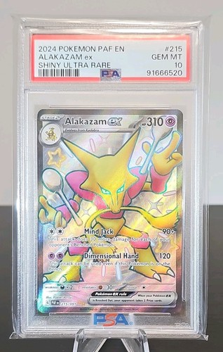 PSA 10 Alakazam ex SV Paldean Fates Shiny Ultra Rare #215/091 EN Holo