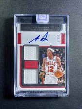 2021-22 Panini One And One Ayo Dosunmu Dual Jersey Rookie Auto #22/99 RD-ADM