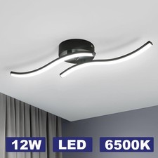LED Ceiling Light 6500K Chandelier Lamp Bedroom Hallway Kitchen Lighting Black