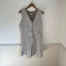 Vintage 80s 90s Cotton Neutral Button Romper