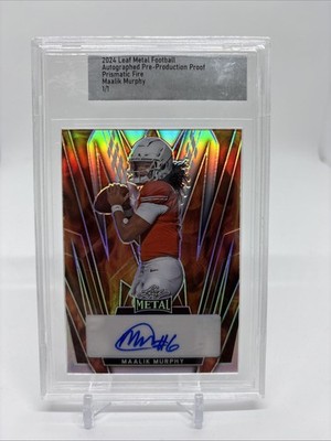 Maalik Murphy 2024 Leaf Metal Autographed Pre-Production Proof 1/1 - OSU Beavers