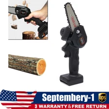 4" 24V Electric Cordless Chain Saw Small Mini Hand-held Chainsaw Battery Powered