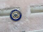 50 Years Screw Back Lapel Pin Antique Vintage 10k Solid Gold Enameled Masonic