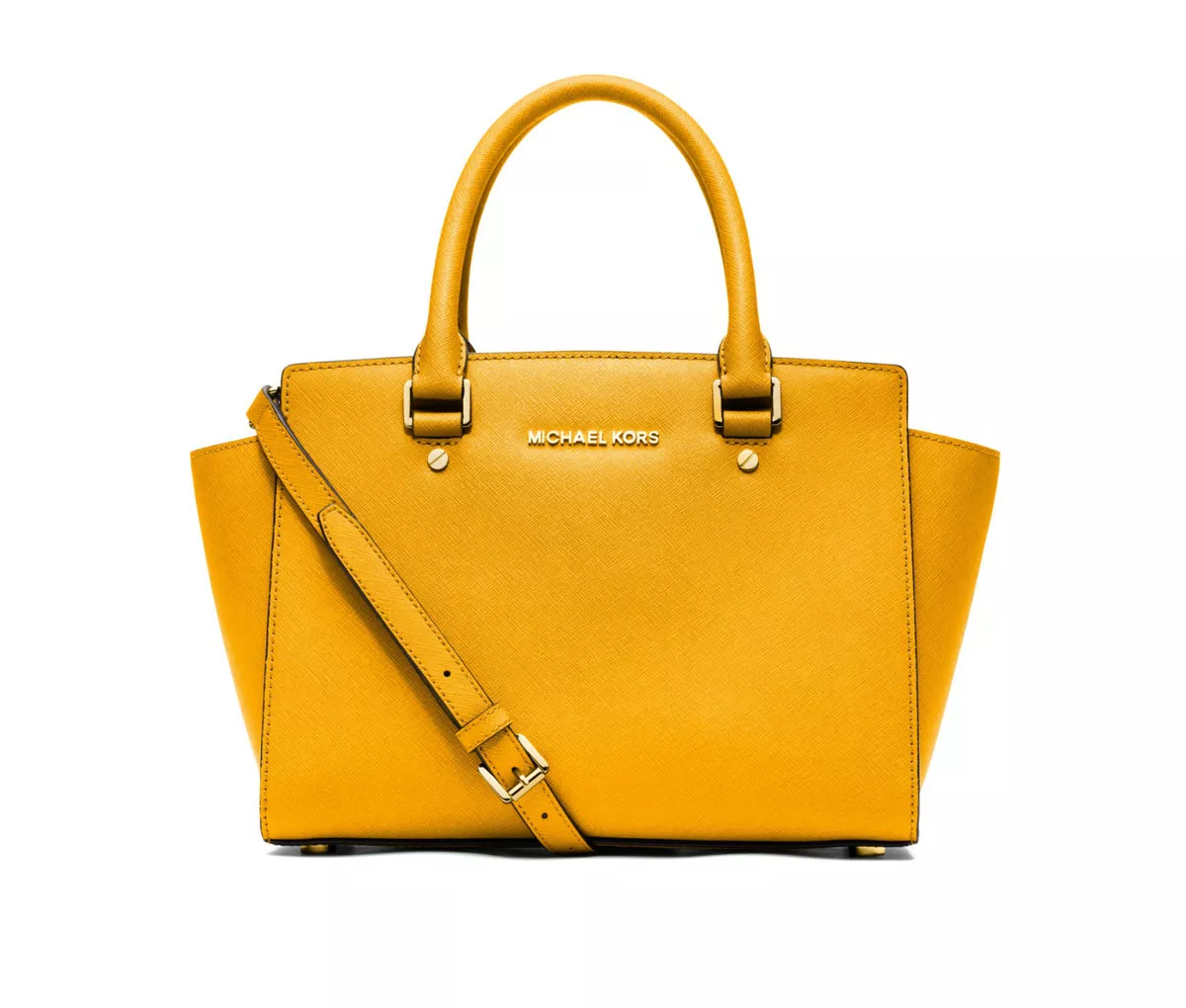 Michael+Kors+Selma+Medium+Satchel+Leather+Tote+Bag+Purse+Handbag+