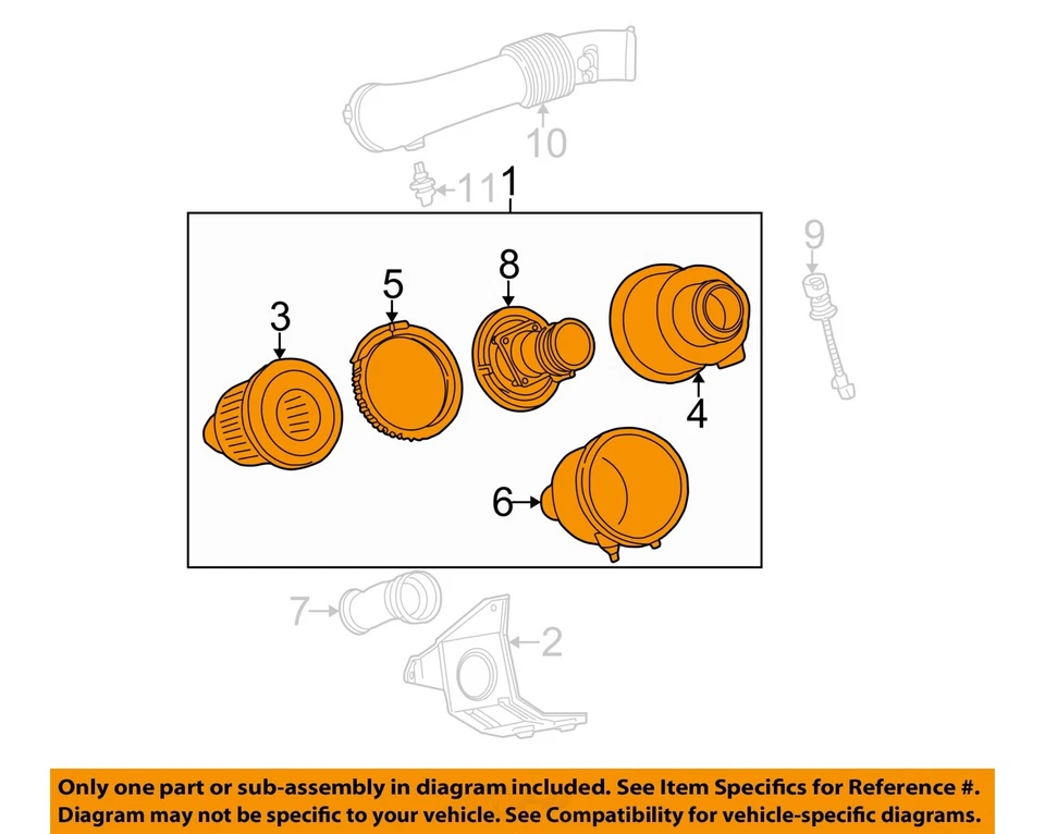 Conjunto de filtro de aire usado se adapta a: Ford Excursion 2005 6,8 grado A Foto 3 de 4