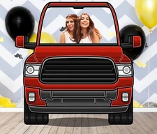 Red Ram Truck, Vehicle Theme, DIY Photo Booth Props, Non-Personalized