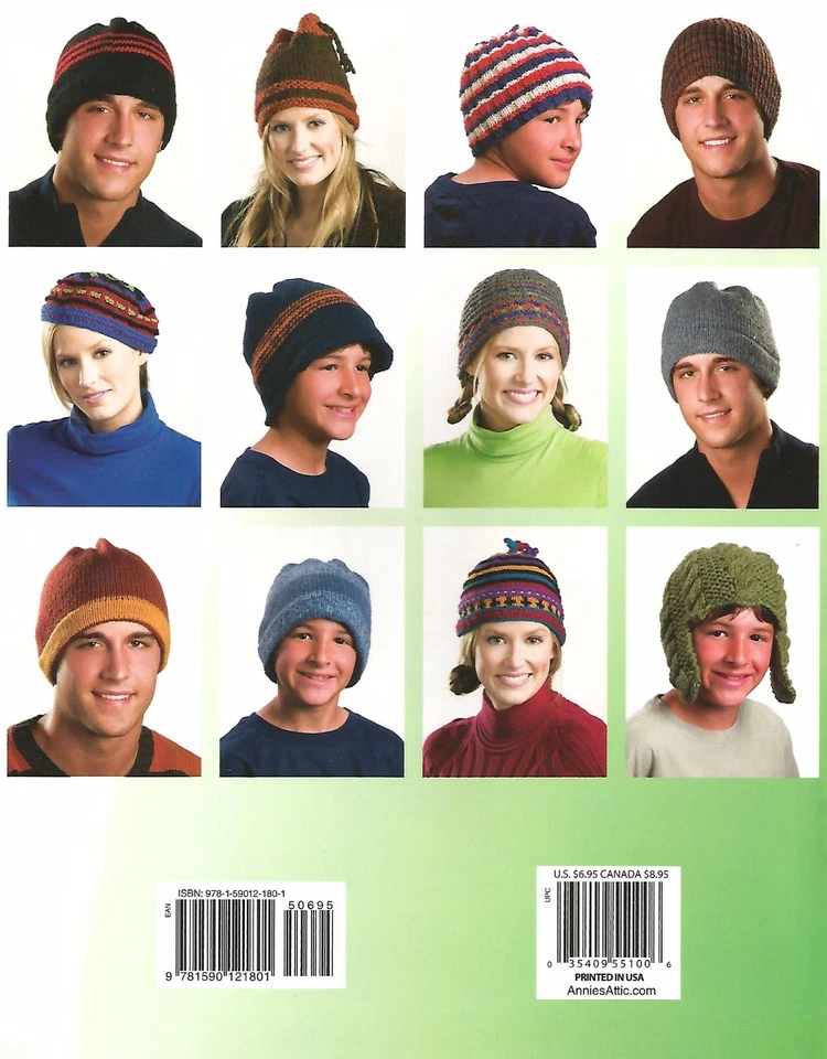 Knit a Dozen Beanies Knitting Instruction Patterns Hats Adults Women Men Teens - Image 2 of 2