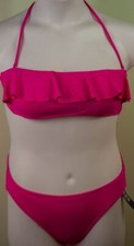 Chaps Ladies Hot Pink Bandeau Top or Bikini Bottoms Swimwear MSRP 44