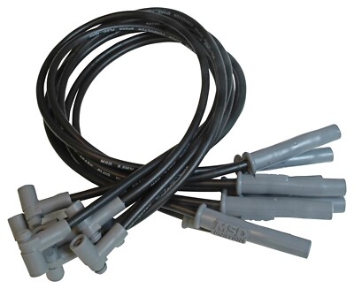 Msd 35383 Custom Spark Plug Wire Set Blk Super Conductor 8.5Mm  W/Hei Cap