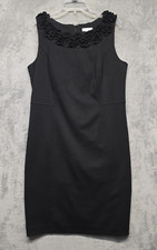 Charter Club Dress Womens Sz 14 Black Shift Lined LBD Church Career Party