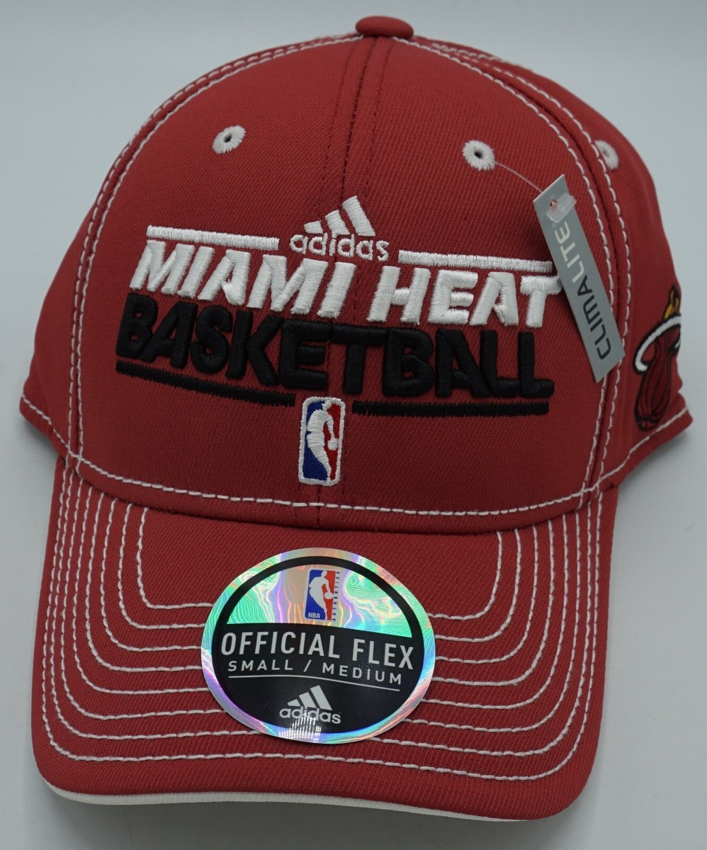 NBA Miami Heat Adidas Adult Structured Flex Fit Cap Hat NEW SEE DESCRIPTION