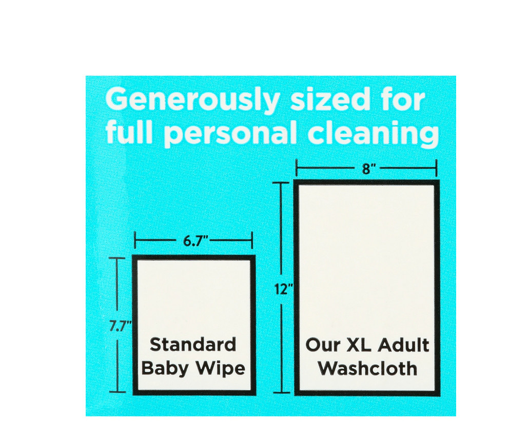 Assurance Premium Disposable Washcloths Pre-Moistened Body Wipes, XL,  192 Count