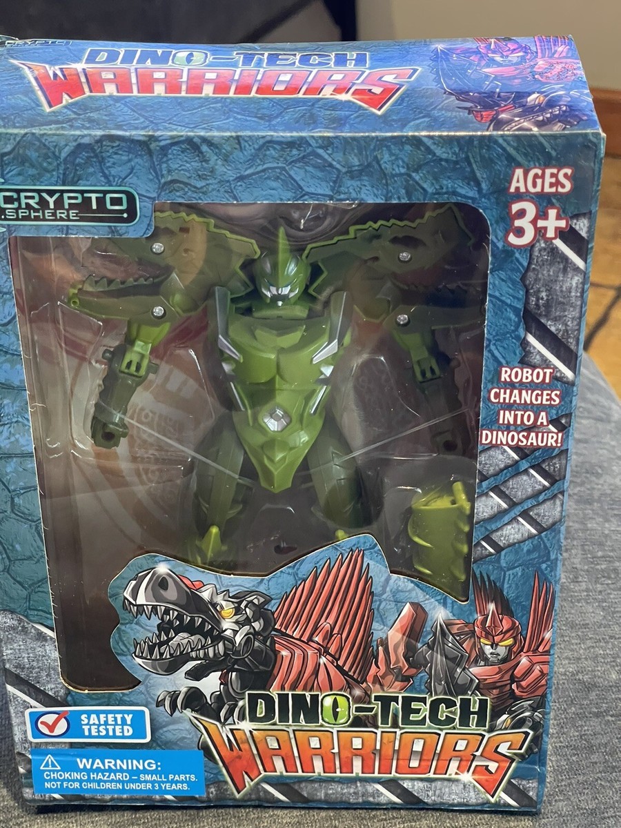 Dino-Tech Warriors Transforming Robot to Dinosaur Action Figure by