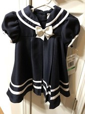 Baby Toddler Girl Rare Editions Sailor Dress NWT 18 month Navy Blue CUTE
