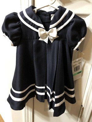 Baby Toddler Girl Rare Editions Sailor Dress NWT 18 month Navy