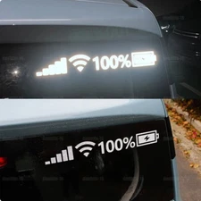 Funny Wifi Battery Level Signal Reflective Car Sticker Vinyl Decal Accessories