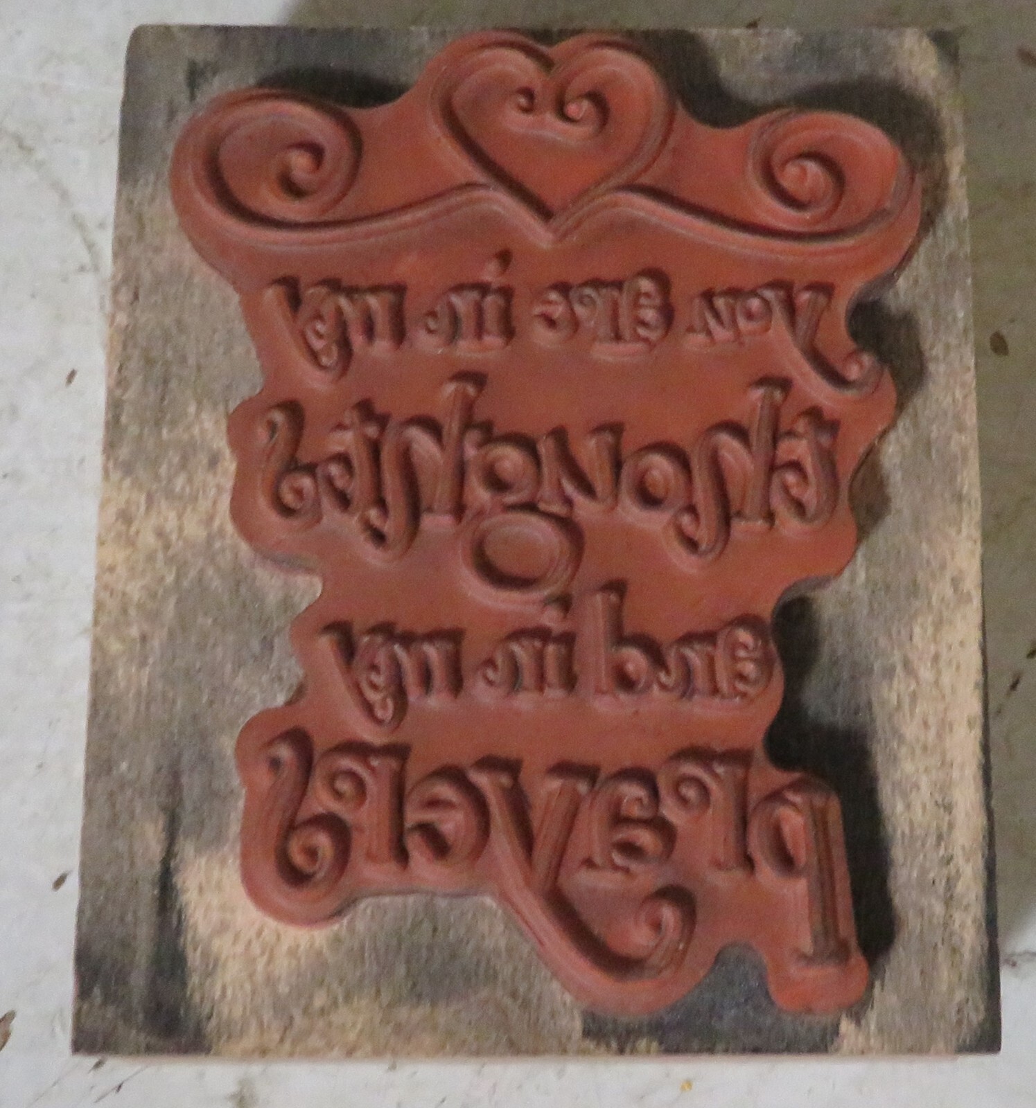 Recollections Wood Mount Rubber Stamp YOU ARE IN MY THOUGHTS AND IN MY PRAYERS