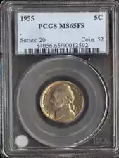 1955 Jefferson Nickel PCGS MS65 FS